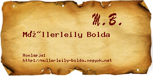 Müllerleily Bolda névjegykártya